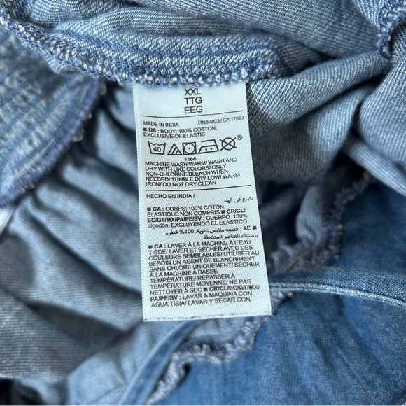 Old Navy Chambray Denim Romper Size XXL Cotton Spring Summer Festival Playsuit - Picture 4 of 11